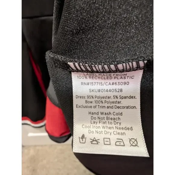 Spirit Halloween Adult Cheerleader Costume Size XL Black Red - Picture 10 of 10